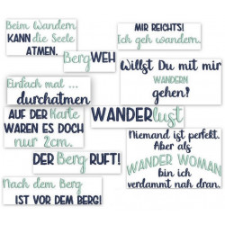 Stickserie - Hiking Wandern Sprüche